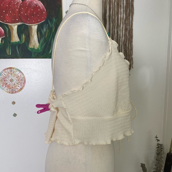 NWOT plus size Shein Curve summer top spaghetti straps cream festival bra 3 XL - Picture 3 of 8